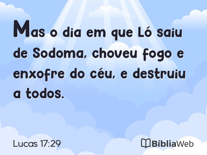 Lucas 17:29 em imagem para compartilhar