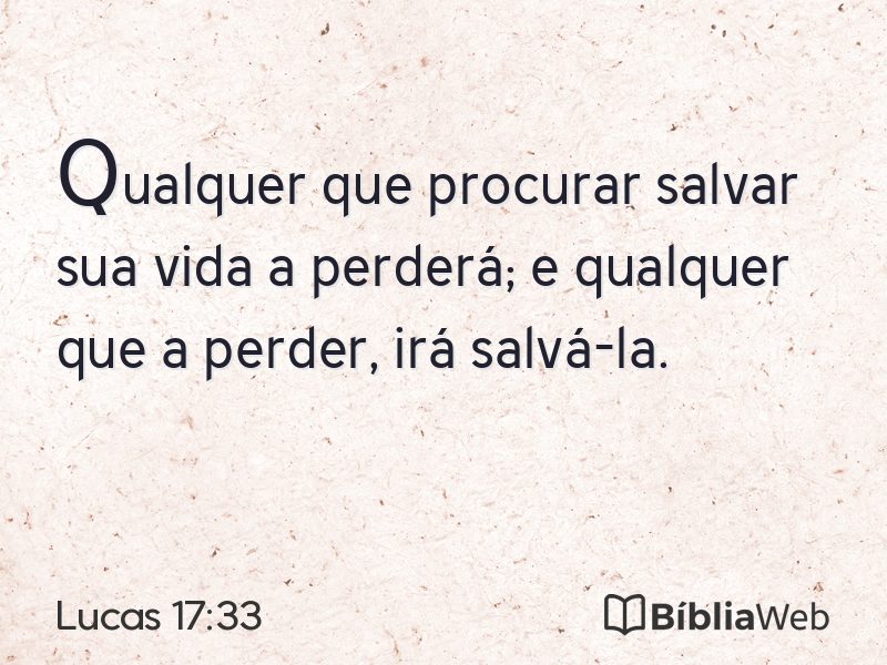 Lucas 17:33 em imagem para compartilhar