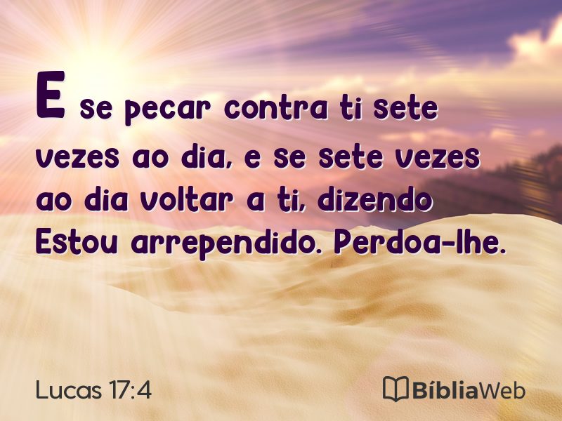 Lucas 17:4 em imagem para compartilhar