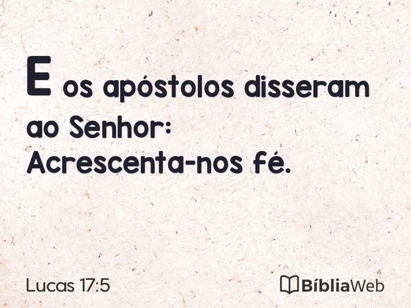 Lucas 17:5 em imagem para compartilhar