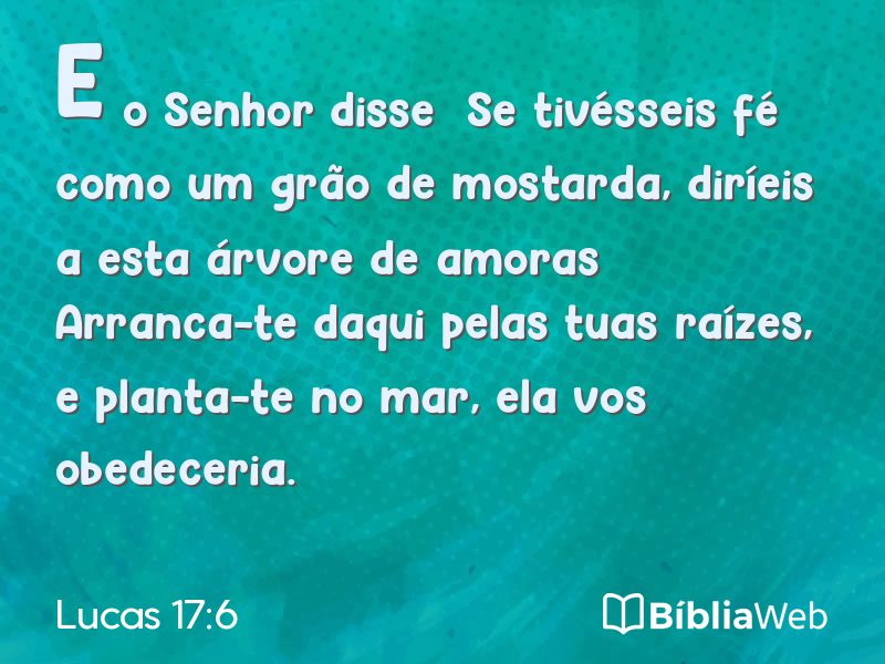Lucas 17:6 em imagem para compartilhar