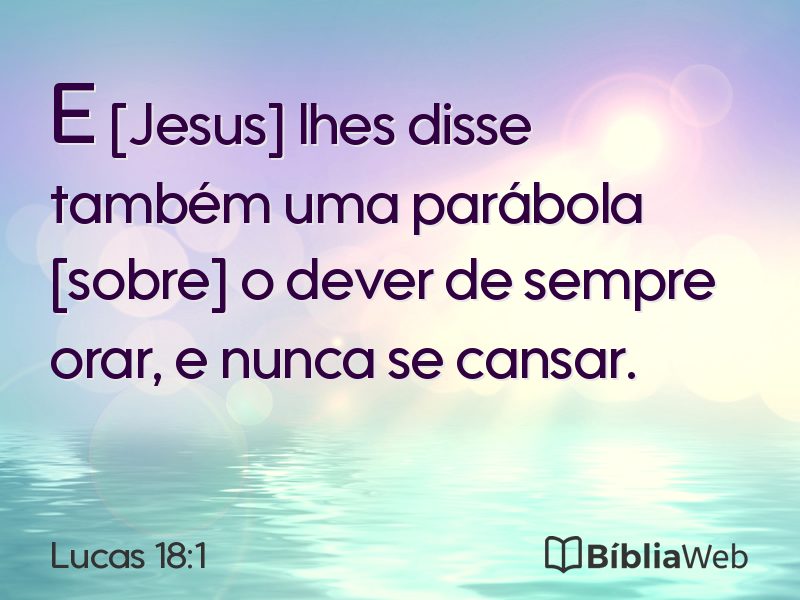 Lucas 18:1 em imagem para compartilhar