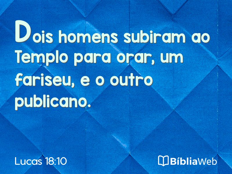 Lucas 18:10 em imagem para compartilhar