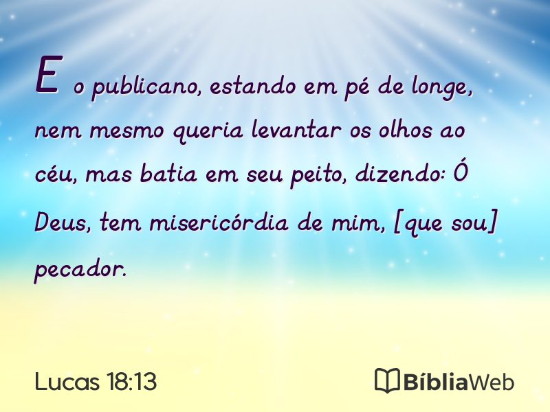 Lucas 18:13 em imagem para compartilhar