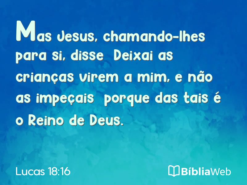 Lucas 18:16 em imagem para compartilhar