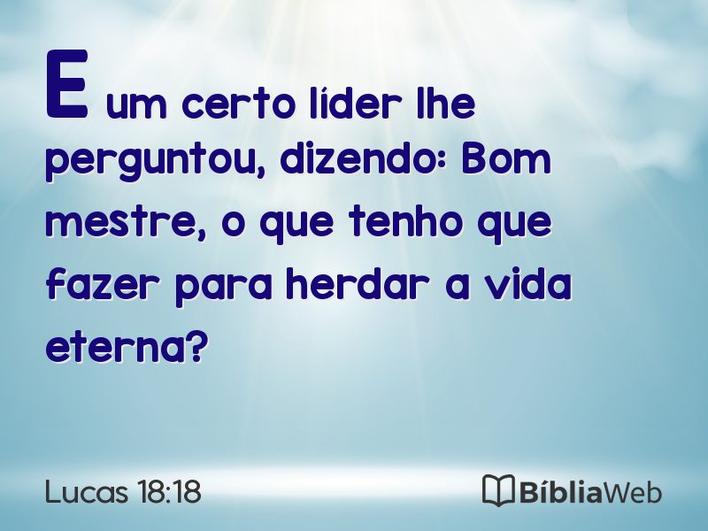 Lucas 18:18 em imagem para compartilhar
