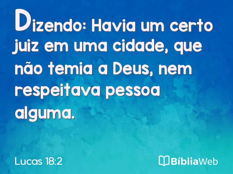 Lucas 18:2 em imagem para compartilhar