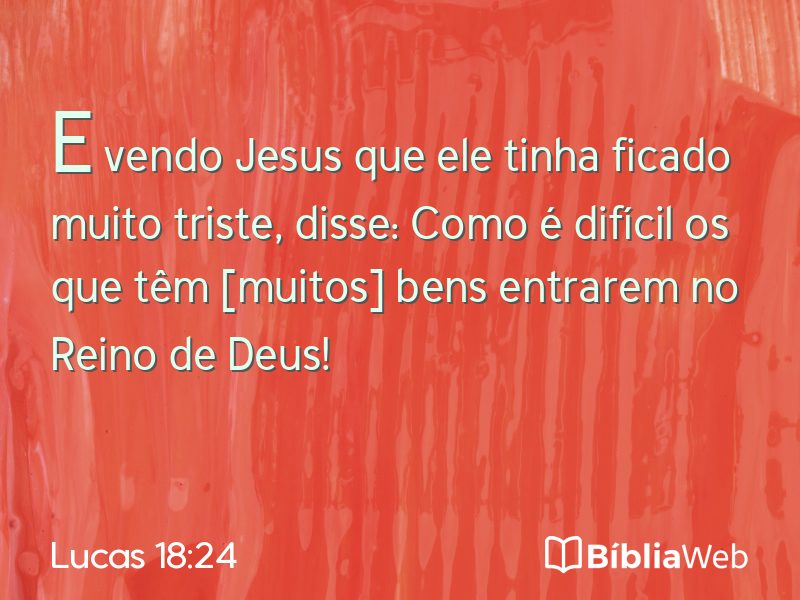 Lucas 18:24 em imagem para compartilhar