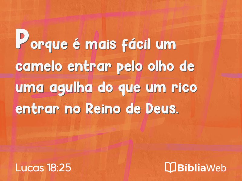 Lucas 18:25 em imagem para compartilhar