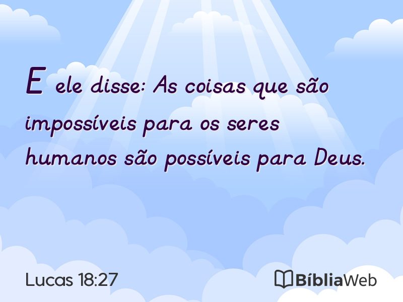Lucas 18:27 em imagem para compartilhar