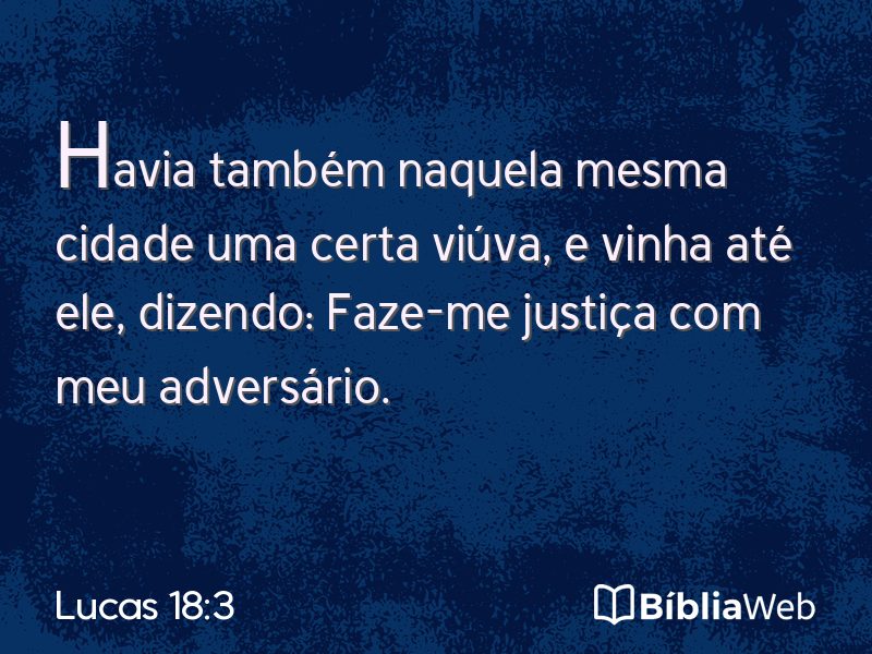 Lucas 18:3 em imagem para compartilhar