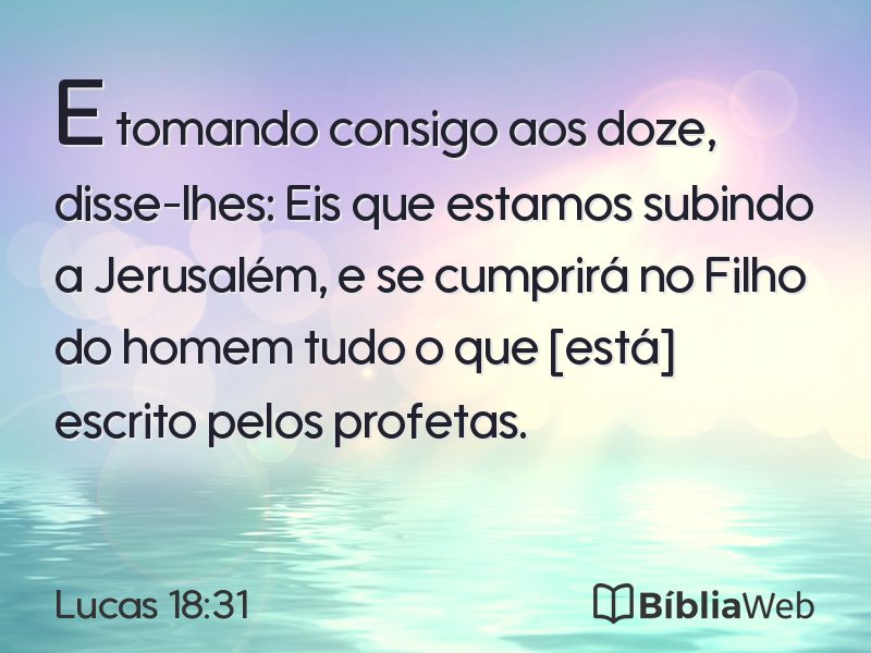 Lucas 18:31 em imagem para compartilhar