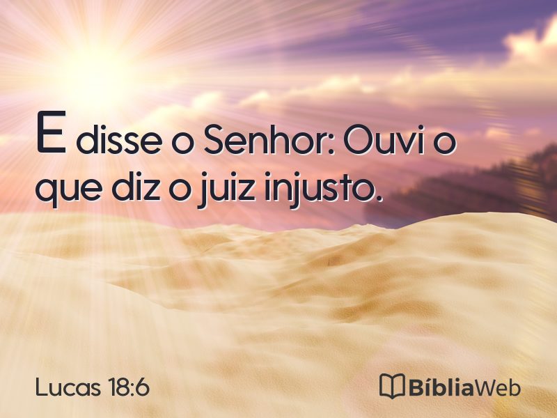 Lucas 18:6 em imagem para compartilhar