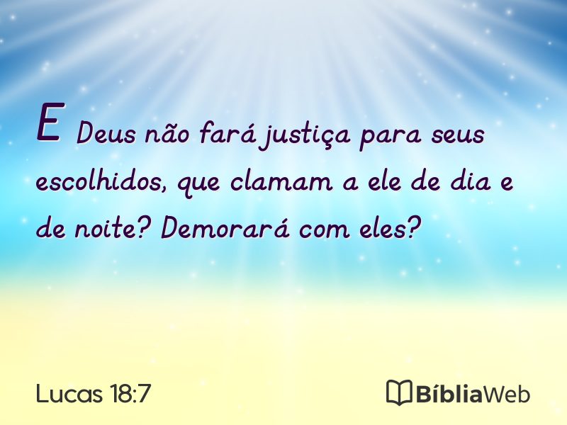 Lucas 18:7 em imagem para compartilhar