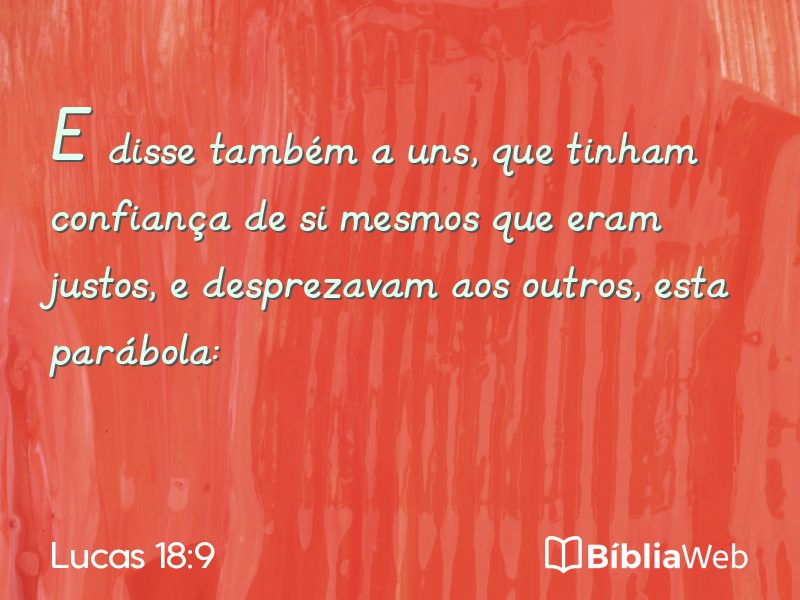 Lucas 18:9 em imagem para compartilhar