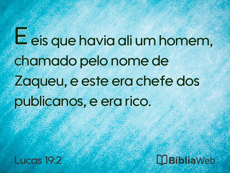 Lucas 19:2 em imagem para compartilhar