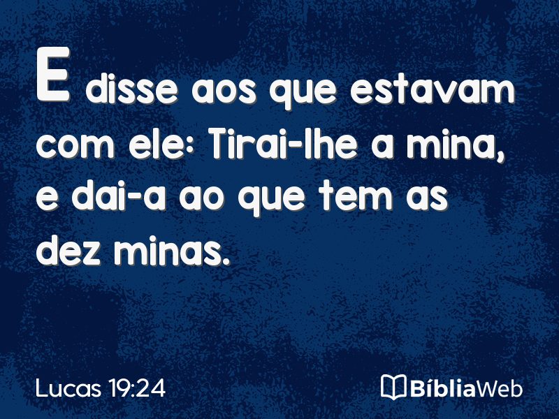 Lucas 19:24 em imagem para compartilhar