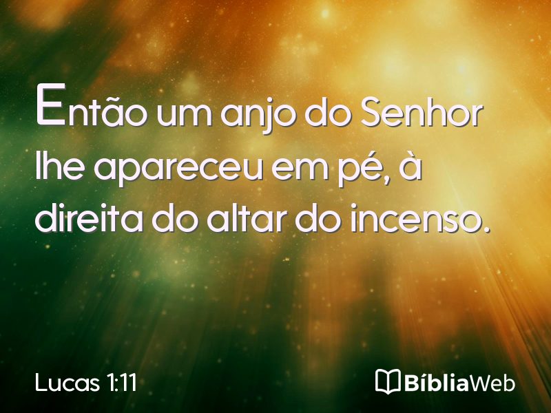 Lucas 1:11 em imagem para compartilhar