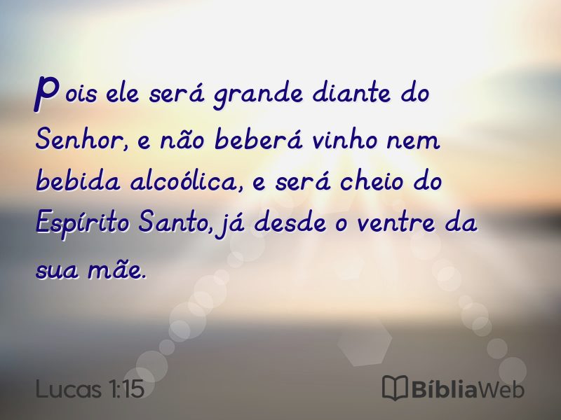 Lucas 1:15 em imagem para compartilhar