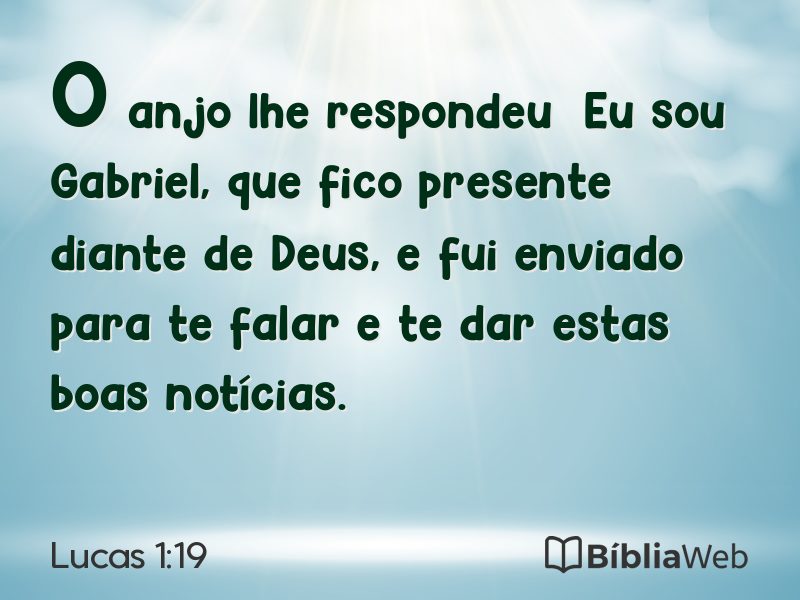 Lucas 1:19 em imagem para compartilhar