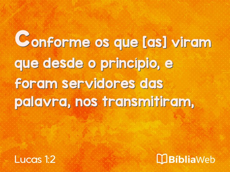 Lucas 1:2 em imagem para compartilhar