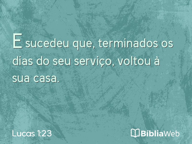 Lucas 1:23 em imagem para compartilhar