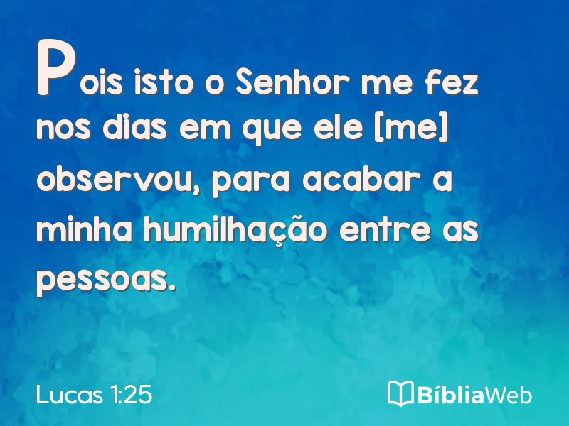 Lucas 1:25 em imagem para compartilhar
