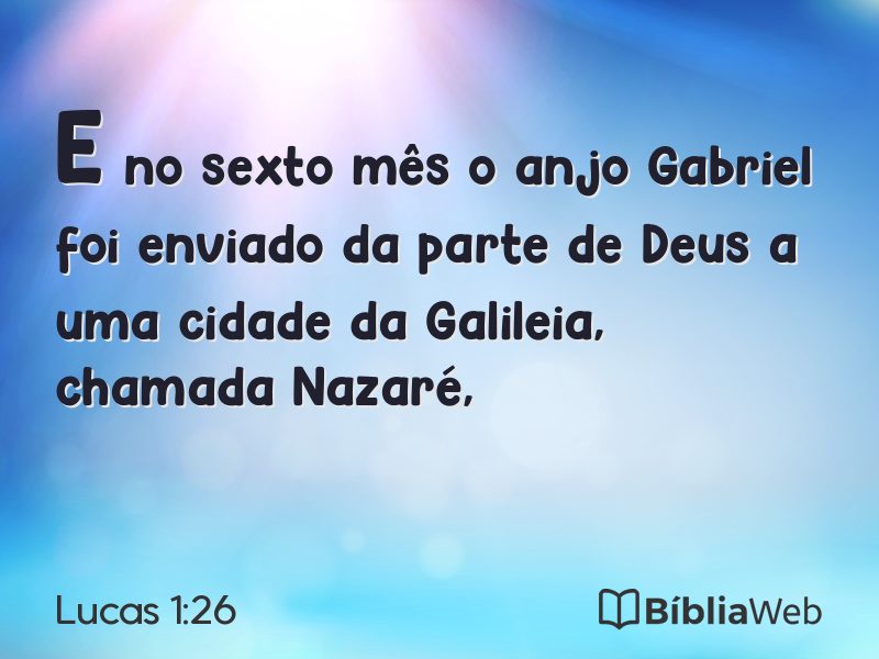 Lucas 1:26 em imagem para compartilhar