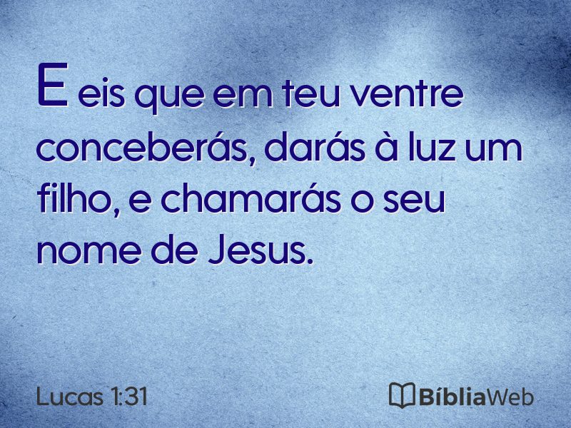 Lucas 1:31 em imagem para compartilhar