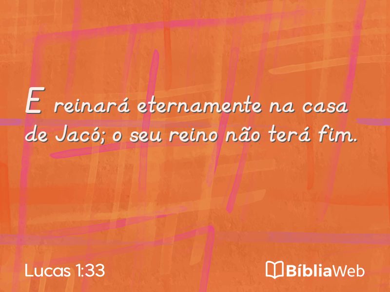 Lucas 1:33 em imagem para compartilhar