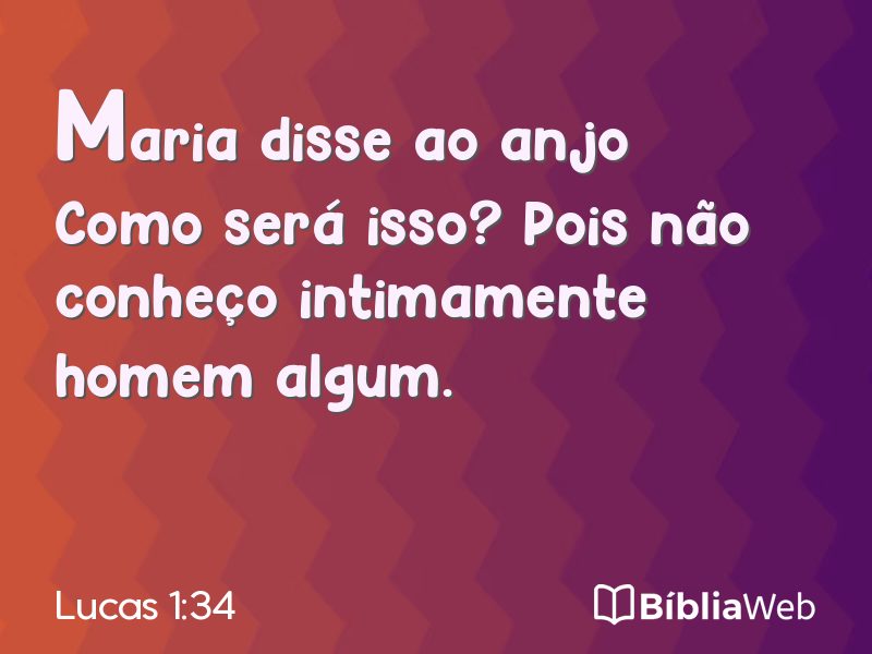 Lucas 1:34 em imagem para compartilhar
