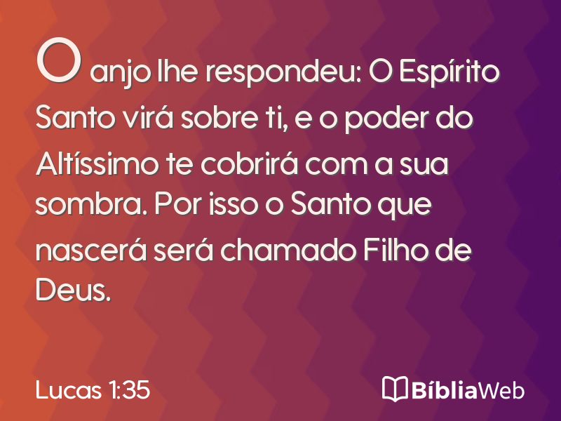 Lucas 1:35 em imagem para compartilhar