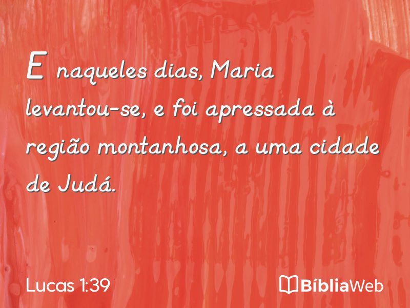 Lucas 1:39 em imagem para compartilhar
