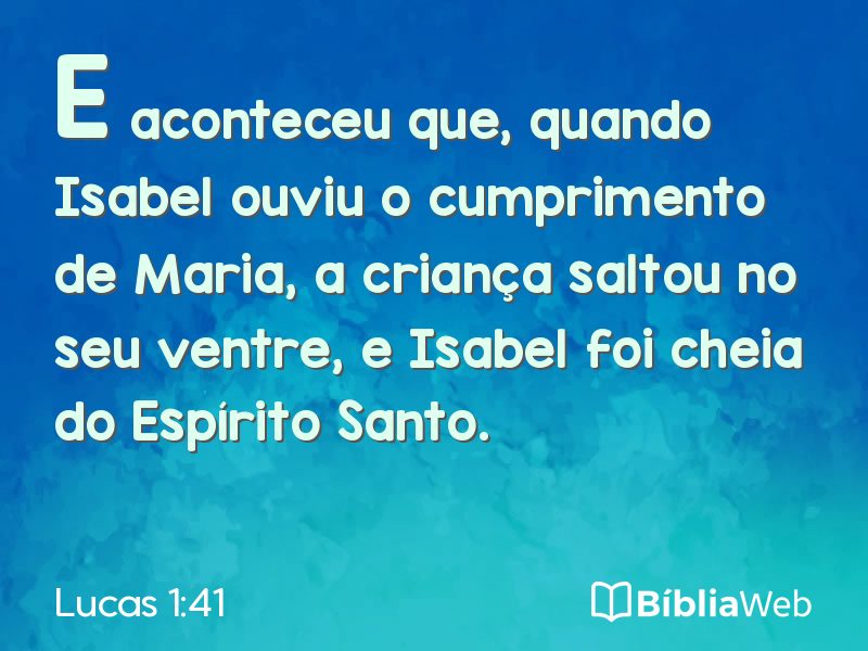 Lucas 1:41 em imagem para compartilhar