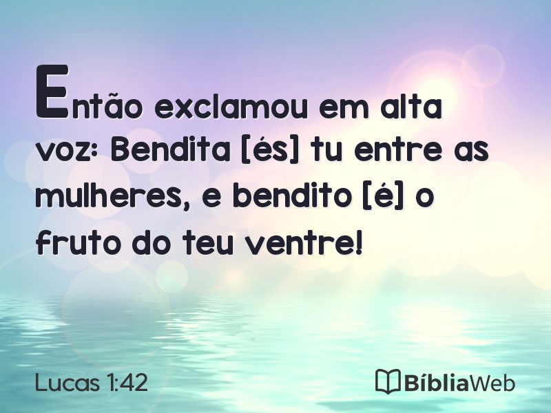 Lucas 1:42 em imagem para compartilhar