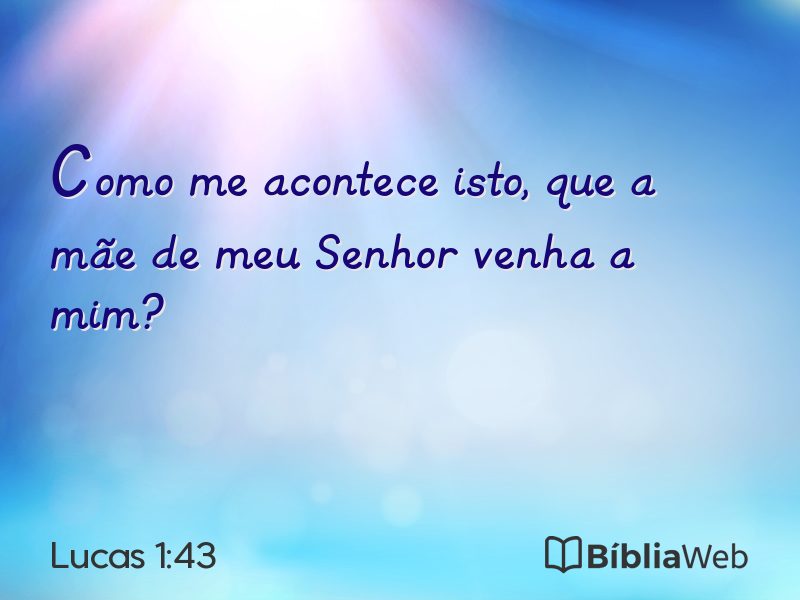 Lucas 1:43 em imagem para compartilhar