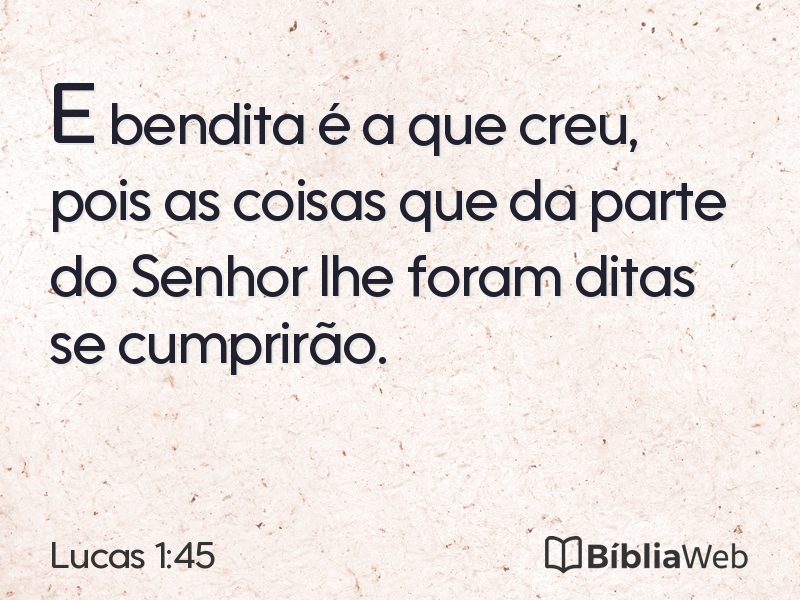 Lucas 1:45 em imagem para compartilhar