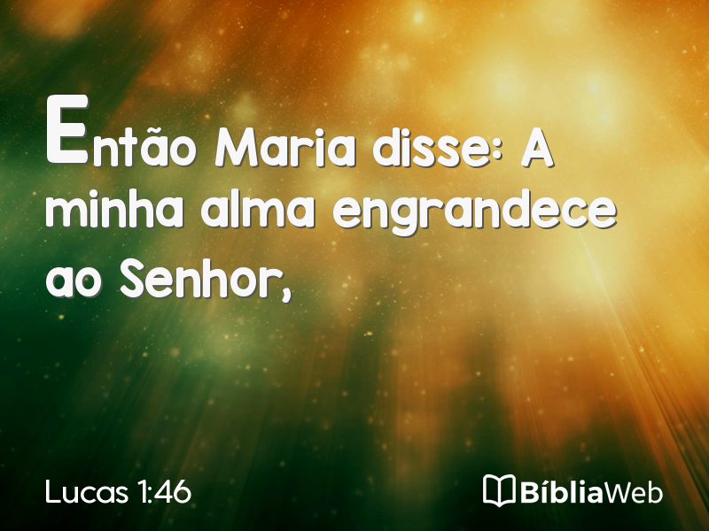 Lucas 1:46 em imagem para compartilhar