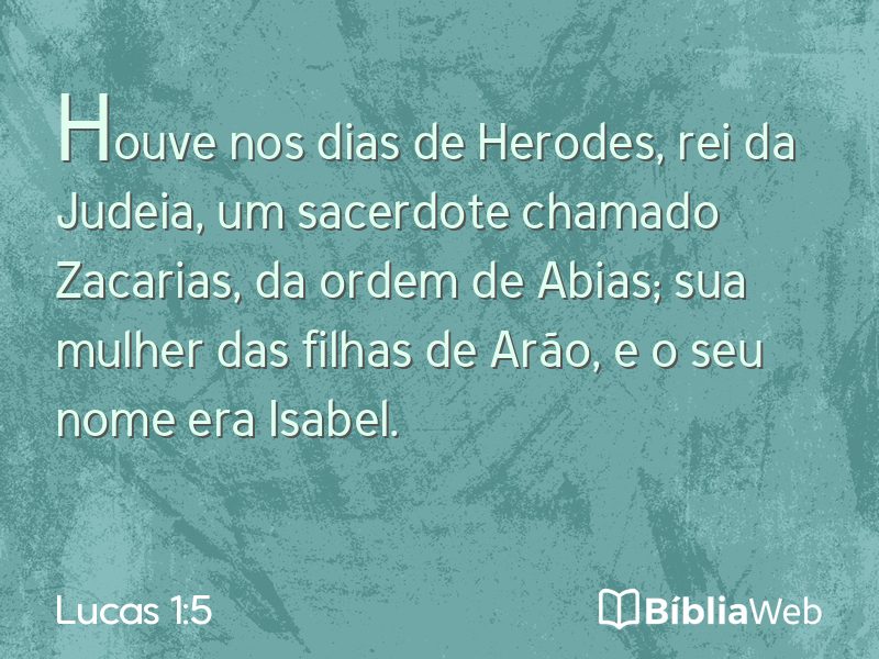 Lucas 1:5 em imagem para compartilhar