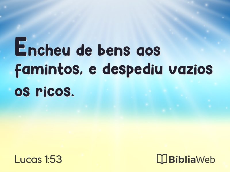 Lucas 1:53 em imagem para compartilhar