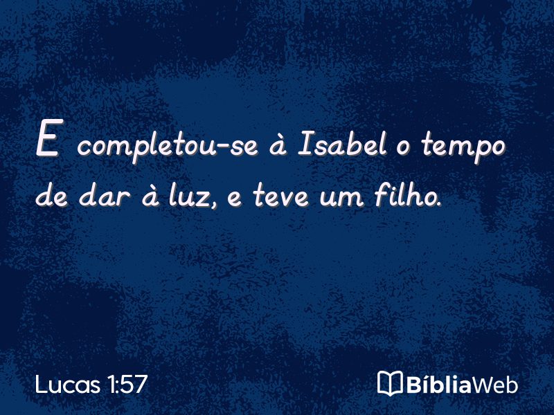 Lucas 1:57 em imagem para compartilhar
