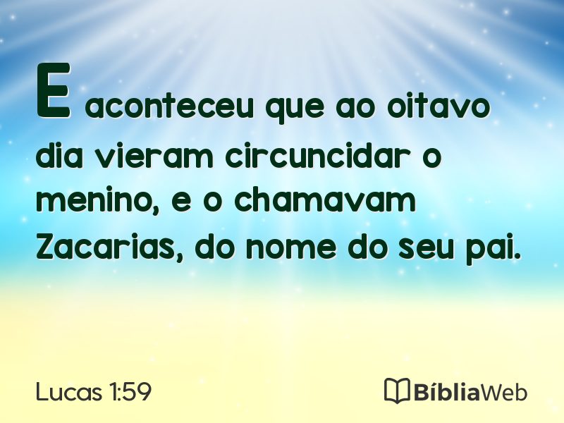 Lucas 1:59 em imagem para compartilhar
