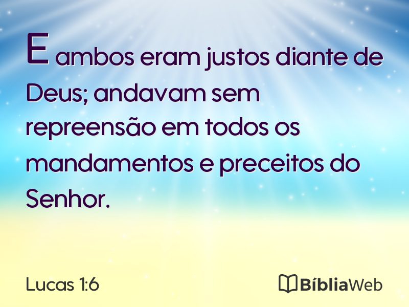 Lucas 1:6 em imagem para compartilhar