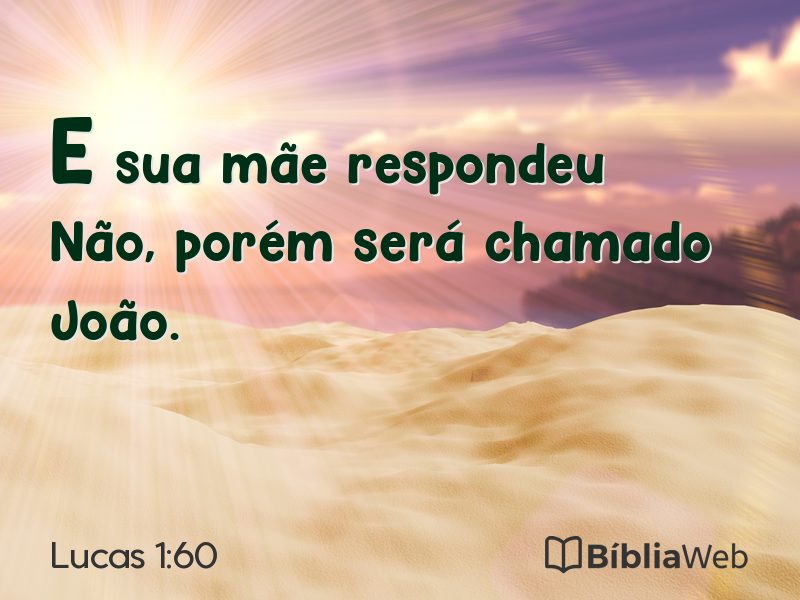 Lucas 1:60 em imagem para compartilhar