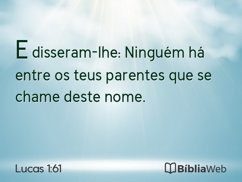 Lucas 1:61 em imagem para compartilhar