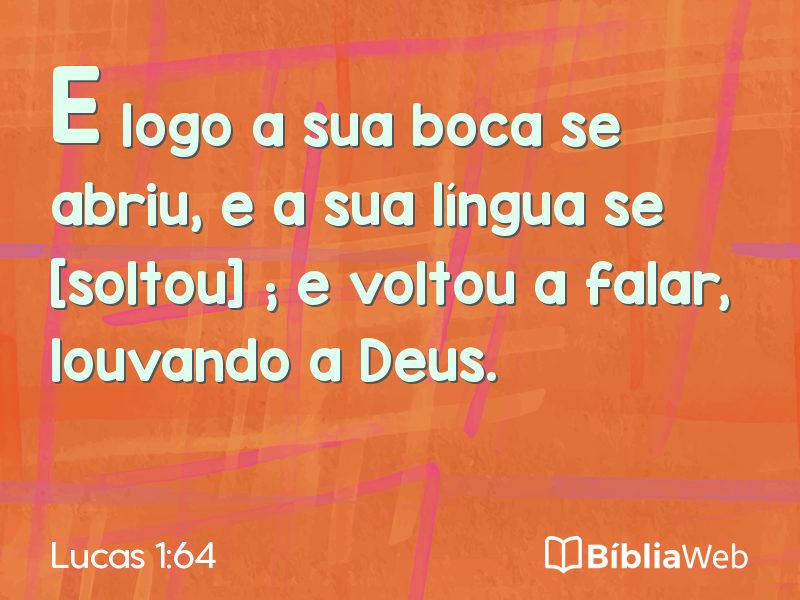 Lucas 1:64 em imagem para compartilhar