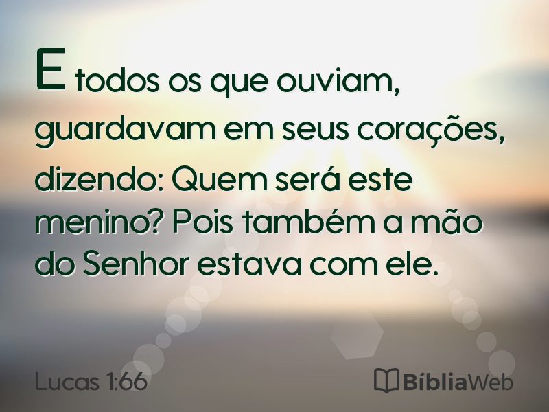 Lucas 1:66 em imagem para compartilhar