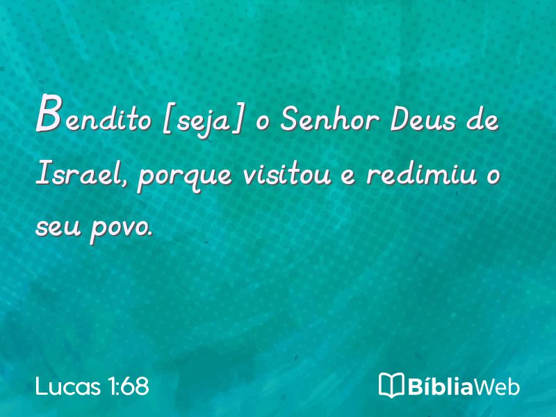 Lucas 1:68 em imagem para compartilhar