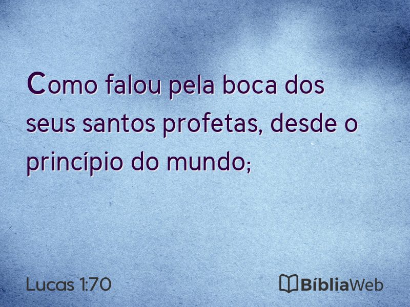 Lucas 1:70 em imagem para compartilhar