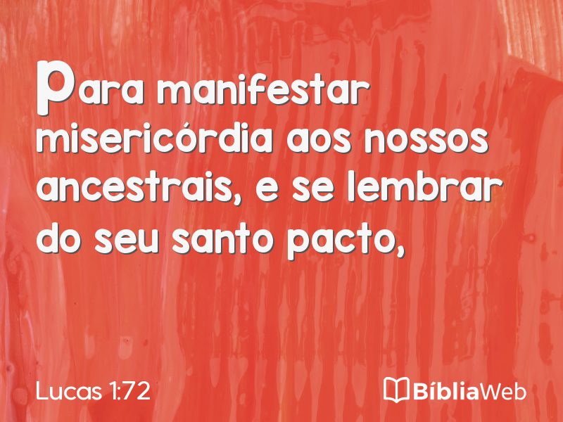 Lucas 1:72 em imagem para compartilhar